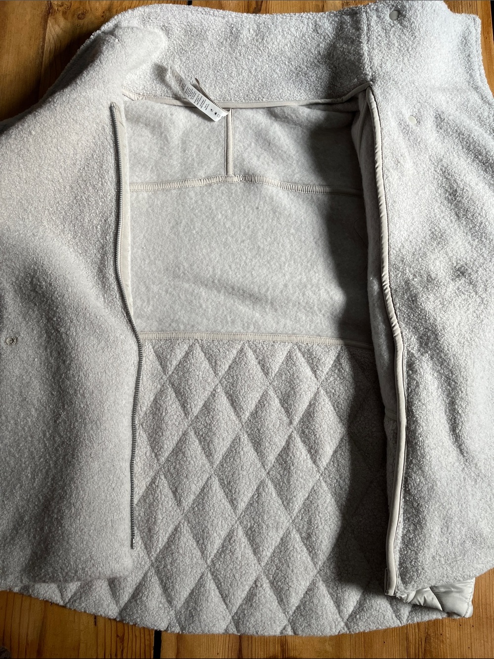 LULULEMON 10 Heathered Ceramic Show Me The Sherpa Jacket Pile Wool Quilted - Picture 9 of 15